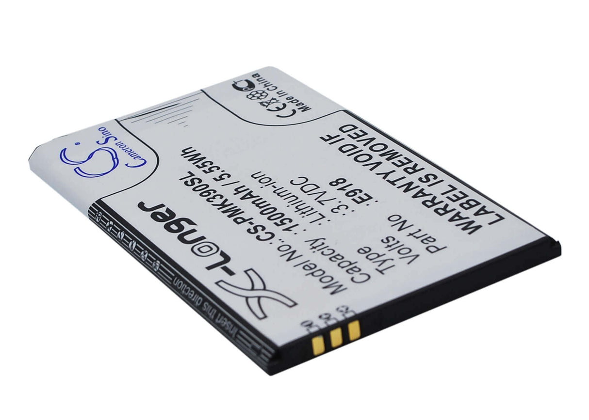 3.7V, Li-ion, 1500mAh, batterie de smartphone compatible avec Phicomm, E918, I310v, K390v, 5.55Wh Mobile, SmartPhone Cameron Sino Technology Limited (Suspendu)