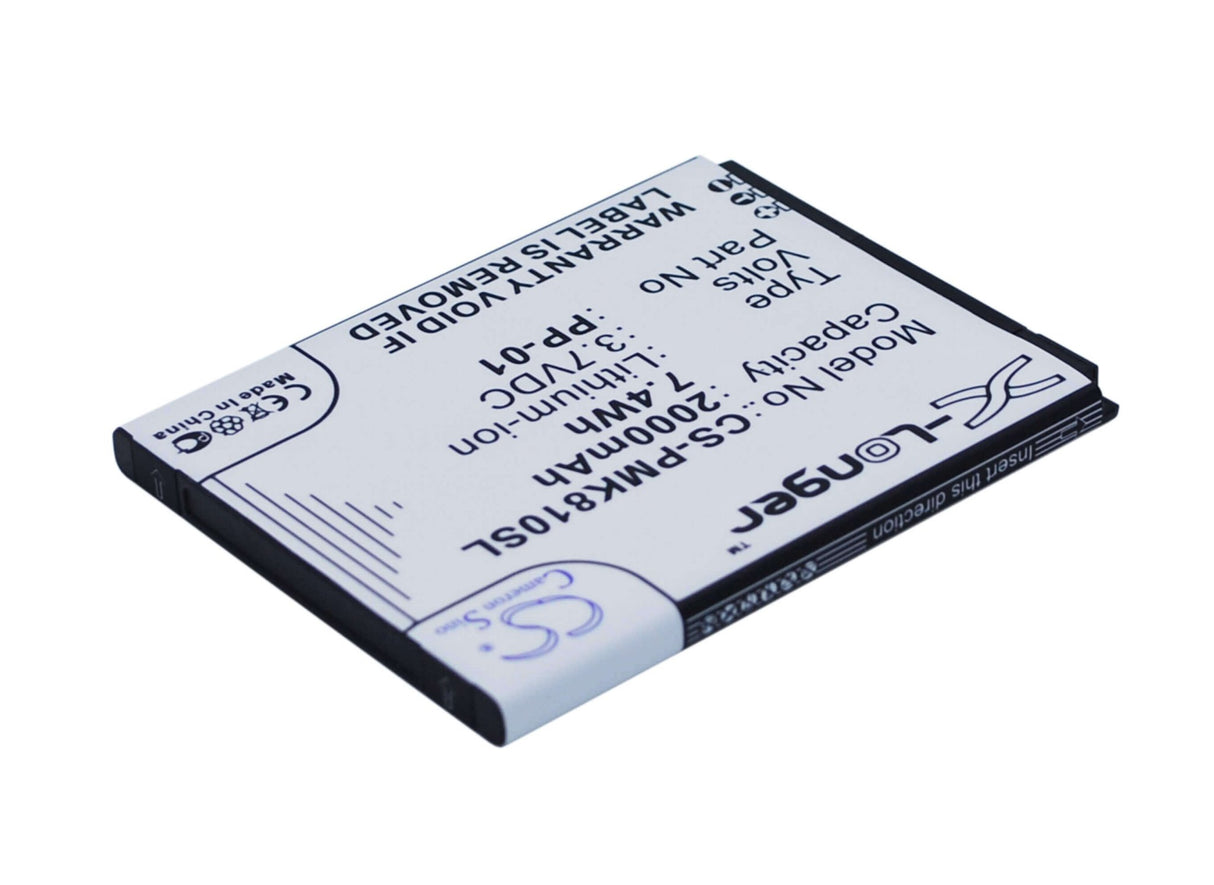 3,7V, Li-ion, 2000mAh, batterie de smartphone compatible avec Phicomm, Pp-01, I810t, 7,4Wh Mobile, SmartPhone Cameron Sino Technology Limited (Suspendu)