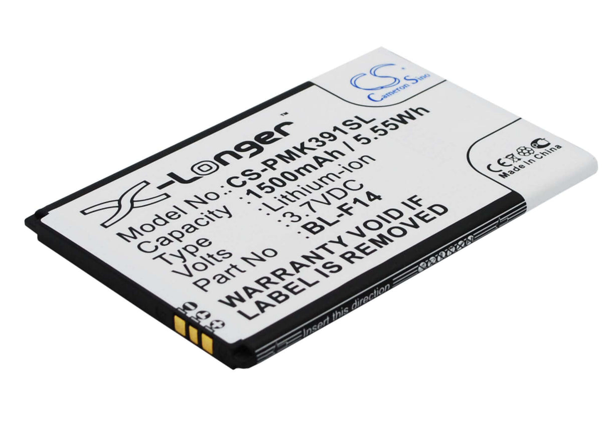 3,7V, Li-ion, 1500mAh, batterie pour smartphone compatible avec Phicomm, Bl-f14, K390w, 5,55Wh Mobile, SmartPhone Cameron Sino Technology Limited (Suspendu)