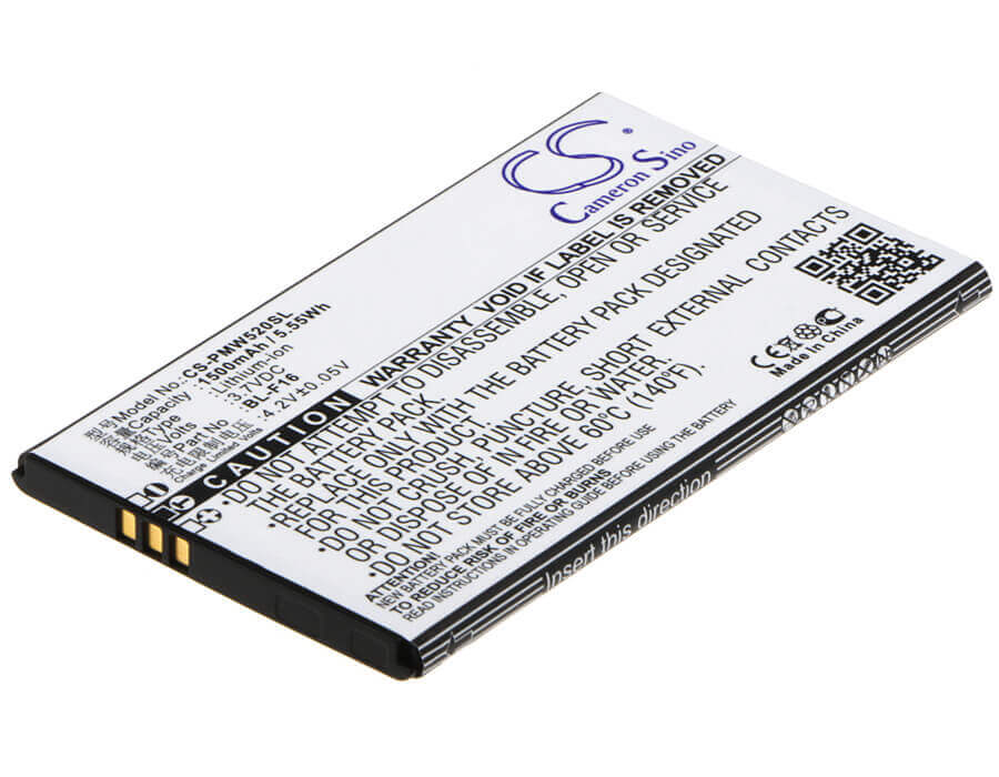 3.7V, Li-ion, 1500mAh, batterie SmartPhone compatible avec Phicomm, Bl-f16, W520cn, 5.55Wh Mobile, SmartPhone Cameron Sino Technology Limited (Suspendu)