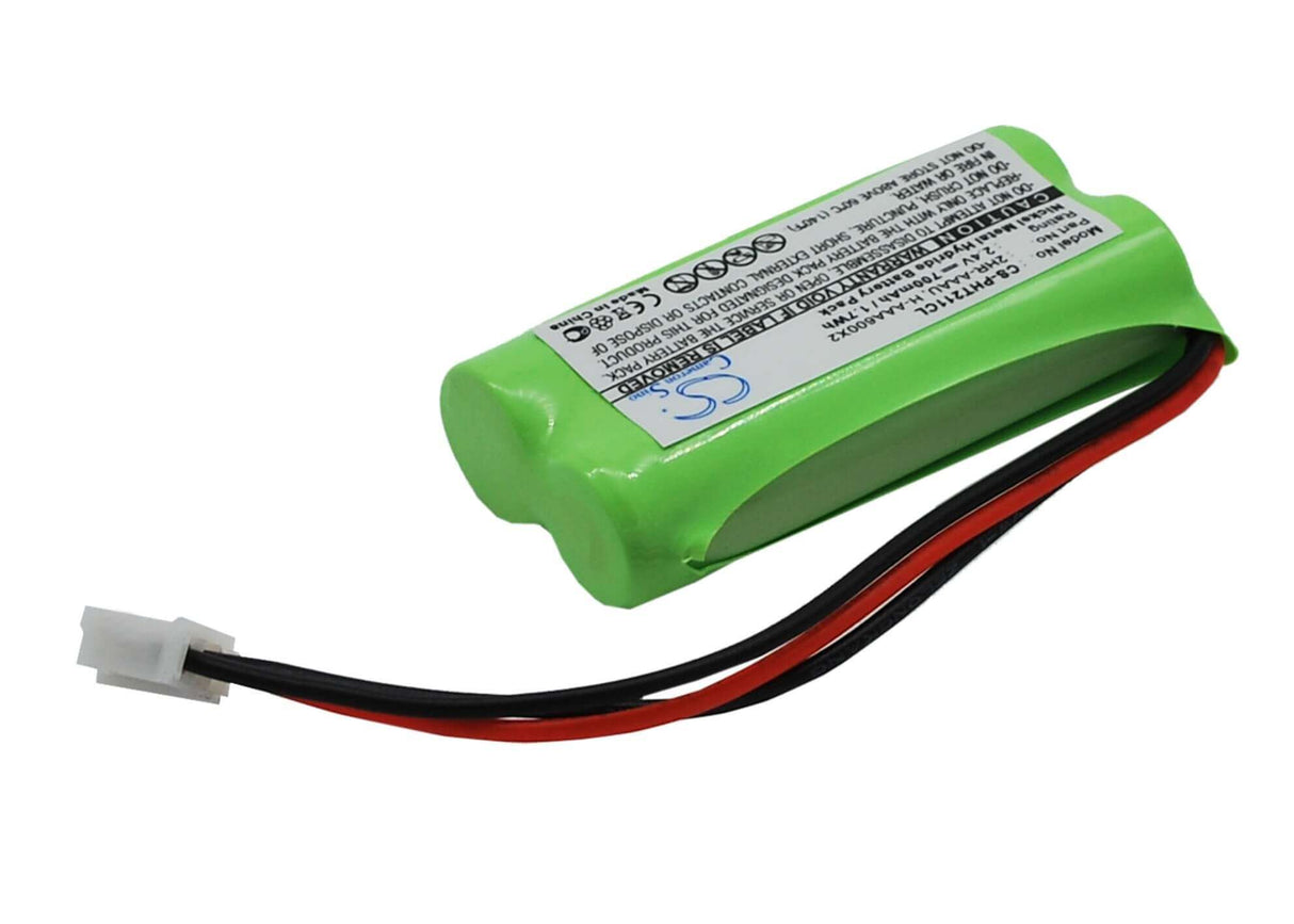 2.4V, Ni-MH, 700mAh, Batterie de téléphone sans fil compatible avec Philips, 2hr-aaau, 215 Quattro, Aleor 300, 1.68Wh Téléphone sans fil Cameron Sino Technology Limited (Téléphone sans fil)