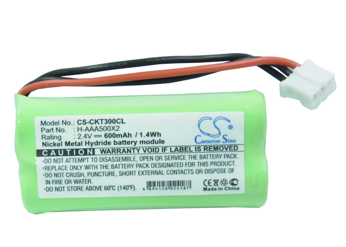 2,4V, Ni-MH, 600mAh, batterie de téléphone sans fil compatible avec Philips, Gp, 60aaah2bmx, 1,44Wh Téléphone sans fil Cameron Sino Technology Limited (Téléphone sans fil)
