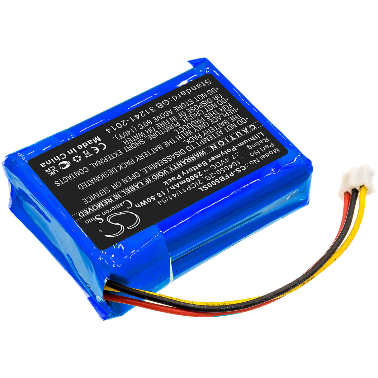 7.4V, Li-Polymer, 2500mAh, Speaker battery fits Philips, B5/12, Fidelio B5, 18.50Wh Speaker Cameron Sino Technology Limited
