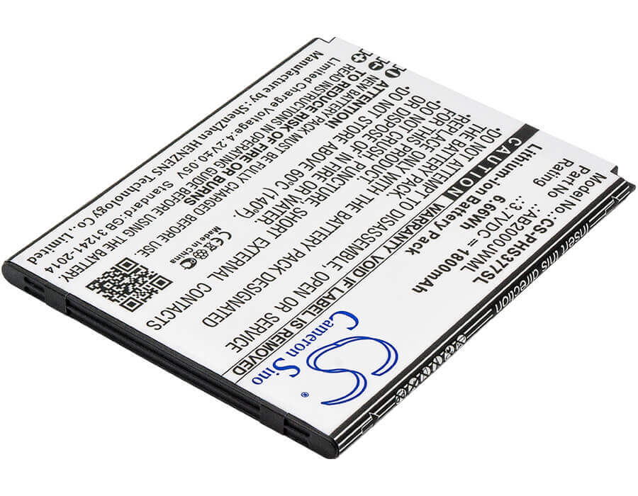 3.7V, Li-ion, 1800mAh, SmartPhone battery fits Philips, Ab2000jwml, Cts337, Xenium S337, 6.66Wh Mobile, SmartPhone Cameron Sino Technology Limited (Smartphone)