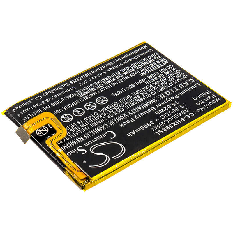 3.85V, Li-Polymer, 3900mAh, SmartPhone battery fits Philips, Ab4000cwmt, Cts598, X598, 15.02Wh Mobile, SmartPhone Cameron Sino Technology Limited (Smartphone)