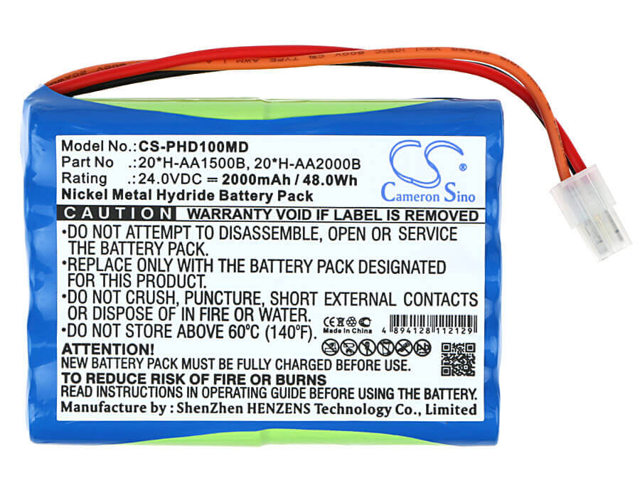 24.0V, Ni-MH, 2000mAh, Medical battery fits Philips, 20*h-aa1500b, Dameca Siesta I Breasy, 48.0Wh Medical Cameron Sino Technology Limited (Medical)