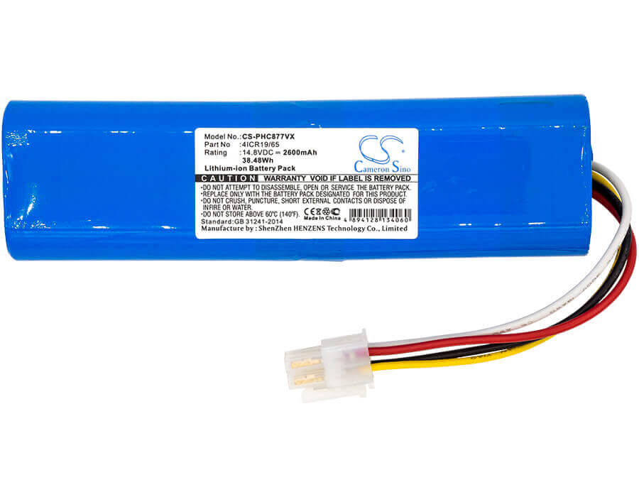 14.8V, Li-ion, 2600mAh, Vacuum battery fits Philips, Fc8700, Fc8705, Fc8710, 38.48Wh Vacuum Cameron Sino Technology Limited