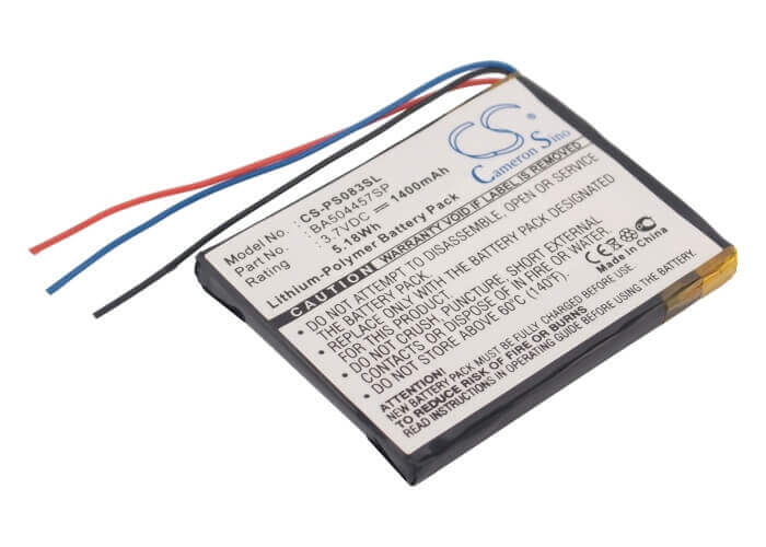 3.7V, Li-Polymer, 1400mAh, Media Player battery fits Philips, Ba504457sp, Gogear Muse, Sa2mus16s/02, 5.18Wh Media Player Cameron Sino Technology Limited