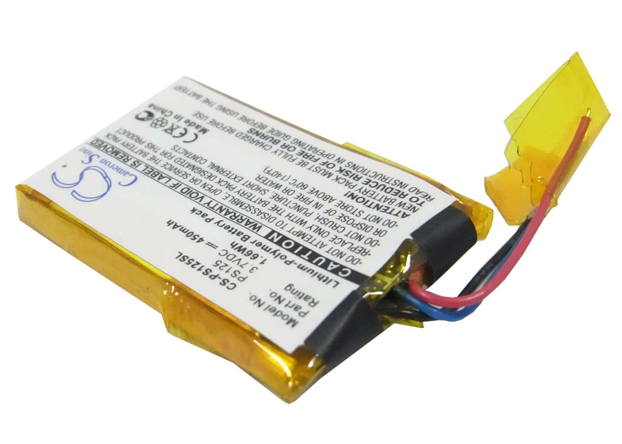 3.7V, Li-Polymer, 450mAh, Media Player battery fits Philips, Gogear Sa3115, Gogear Sa3125, 1.67Wh Media Player Cameron Sino Technology Limited (Suspended)