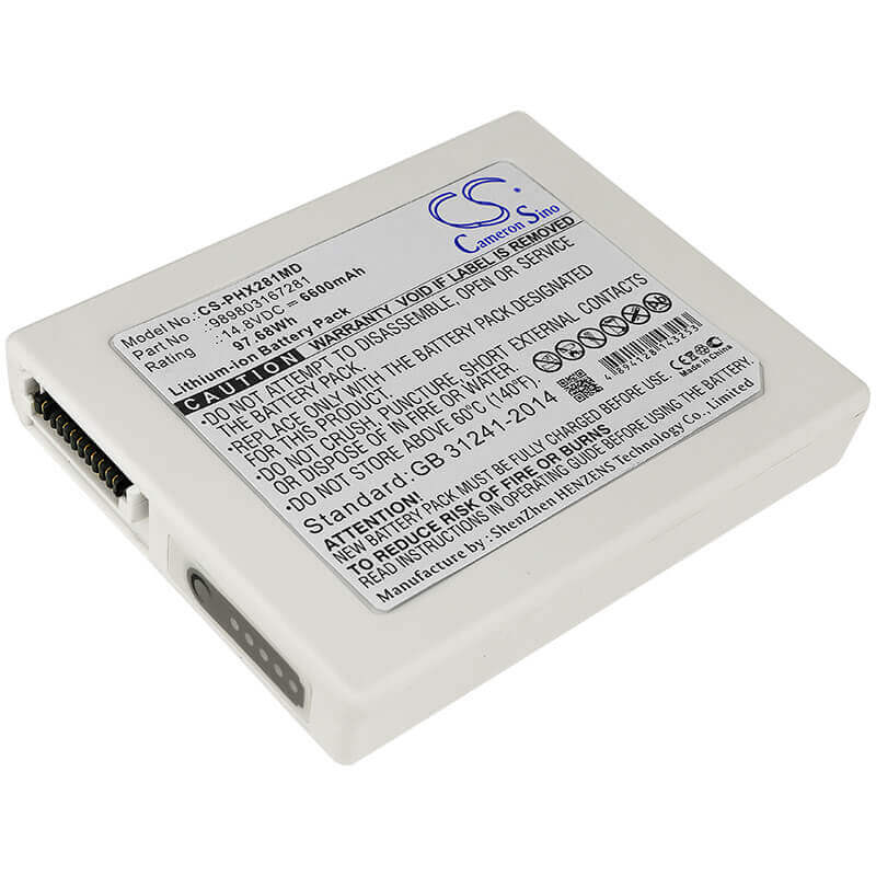 14.8V, Li-ion, 6600mAh, Medical battery fits Philips, 989803167281, Defibrillateur, Heartstart Xl Plus, 97.68Wh Medical Cameron Sino Technology Limited (Medical)
