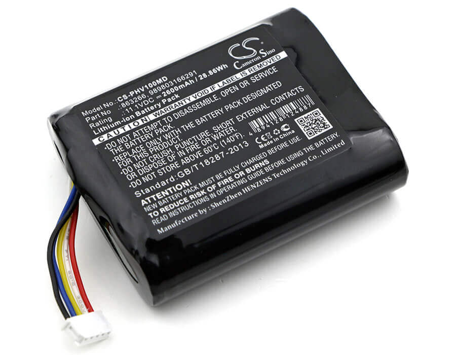 11.1V, Li-ion, 2600mAh, Medical battery fits Philips, 453564243501, Moniteur Portable Suresigns Vm, Monitor Vs1, 28.86Wh Medical Cameron Sino Technology Limited (Medical)