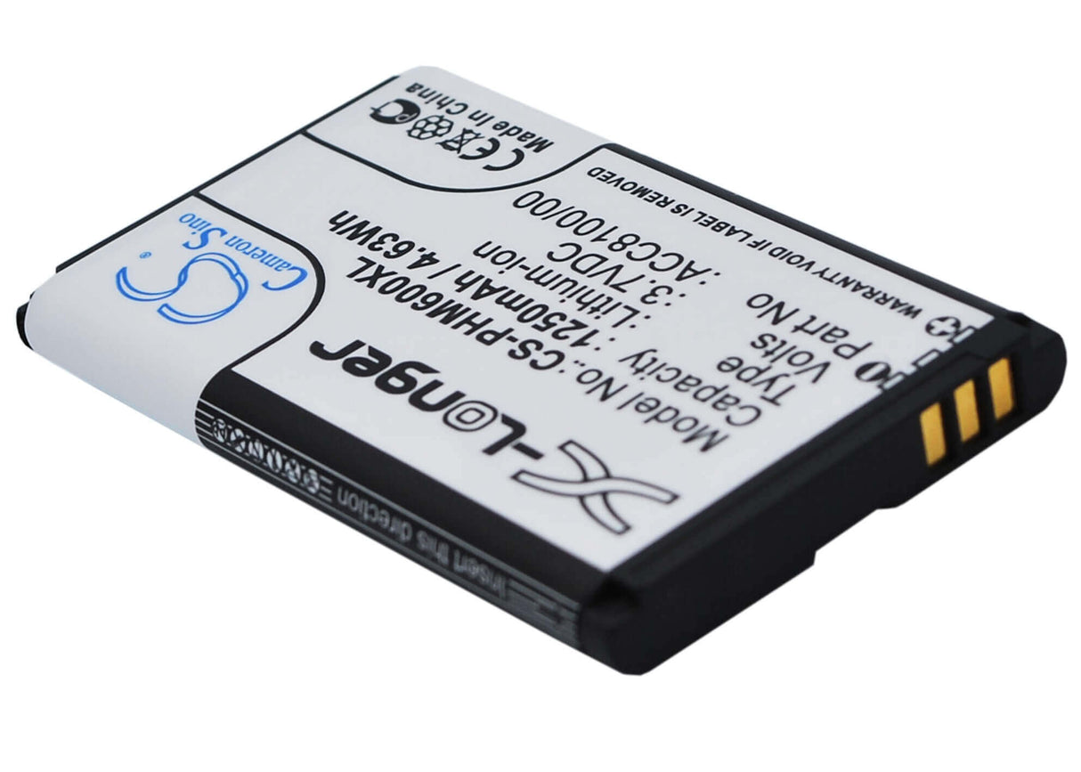 3.7V, Li-ion, 1250mAh, Recorder battery fits Philips, 8403 810 00011, Dpm6000, Dpm7000, 4.63Wh Recorder Cameron Sino Technology Limited