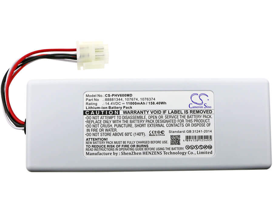 14.4V, Li-ion, 11000mAh, Batterie médicale compatible avec Philips, 1056921, Respirateur V60, Respirateur V60s, 158.40Wh Medical Cameron Sino Technology Limited (Medical)