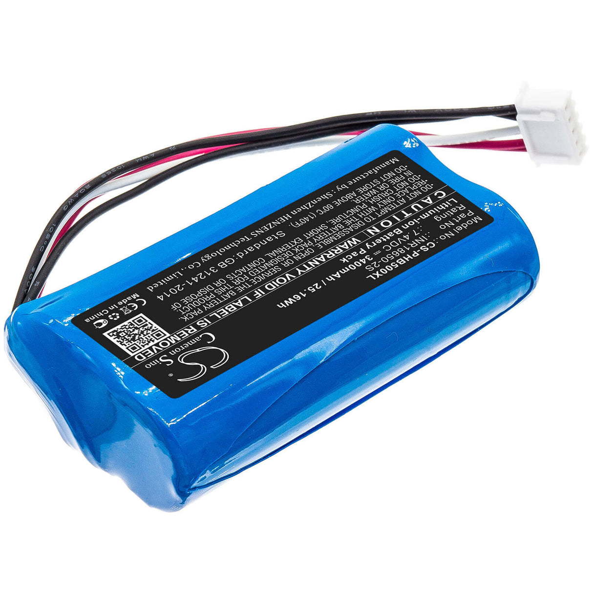 7.4V, Li-ion, 3400mAh, Speaker battery fits Philips, Sb500m, Sb500m/00, 25.16Wh Speaker Cameron Sino Technology Limited