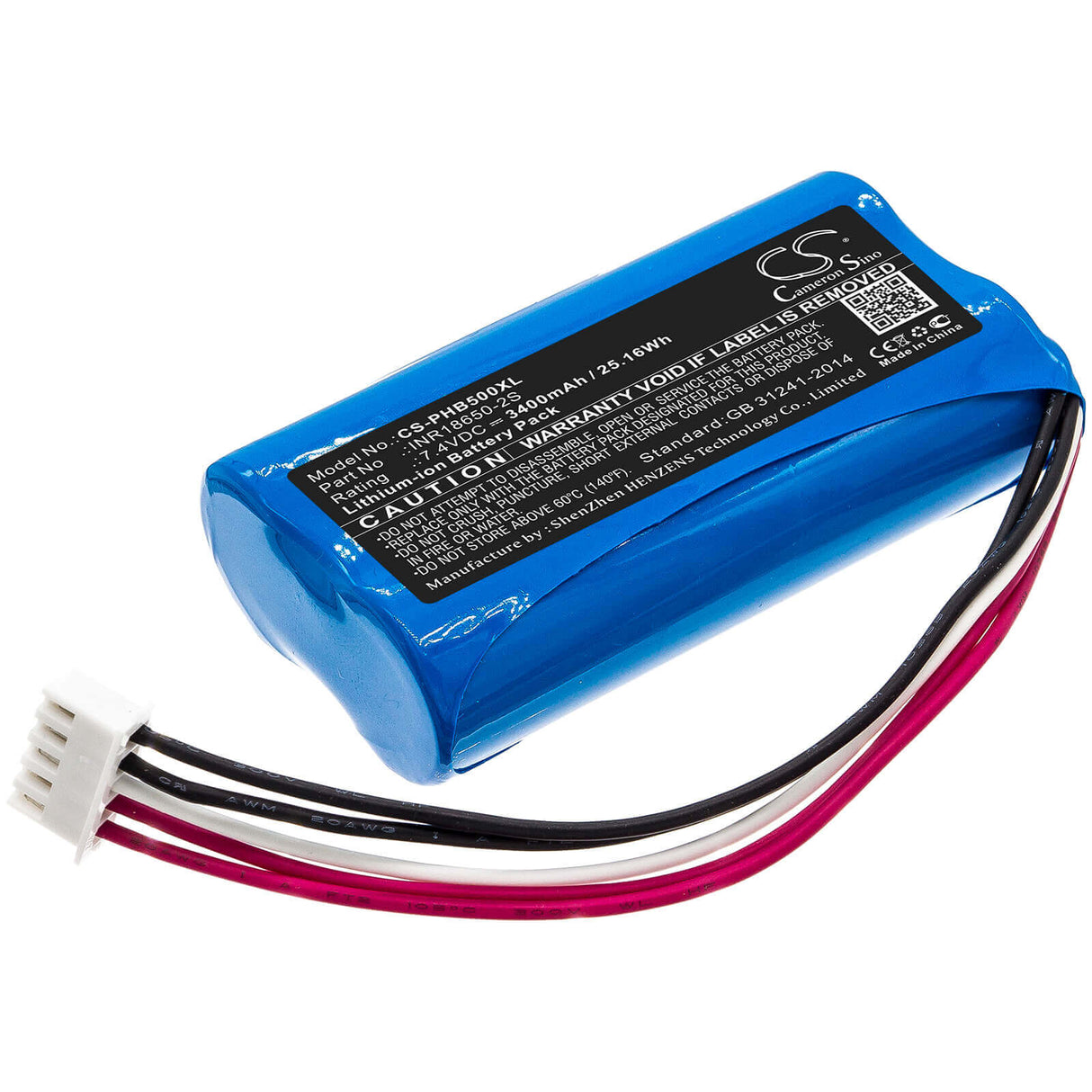 7.4V, Li-ion, 3400mAh, Speaker battery fits Philips, Sb500m, Sb500m/00, 25.16Wh Speaker Cameron Sino Technology Limited