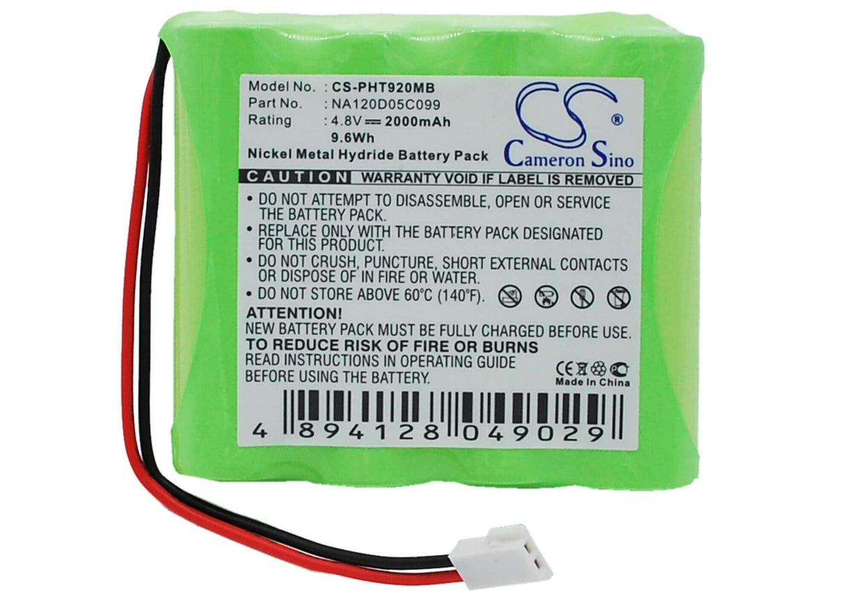 Babyphone Battery For Philips, Cobra and others, Td9200, Td9203, Td9205 4.8v, 2000mah - 9.60wh BabyPhone Cameron Sino Technology Limited