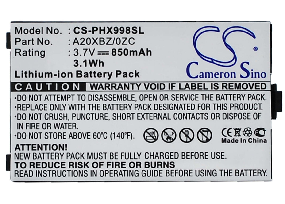 Batterie pour Philips Xenium 9a98, Xenium 9@98 3.7v, 850mah - 3.15wh Batteries pour Électronique Cameron Sino Technology Limited (Suspendu)