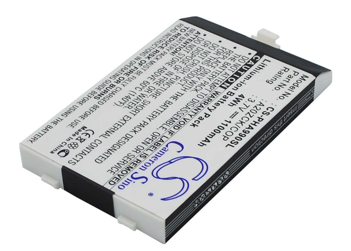 3.7V, Li-ion, 1100mAh, SmartPhone battery fits Philips, A20zck/cop, Xenium 9@9d, Xenium 9a9a, 4.07Wh Mobile, SmartPhone Cameron Sino Technology Limited (Smartphone)