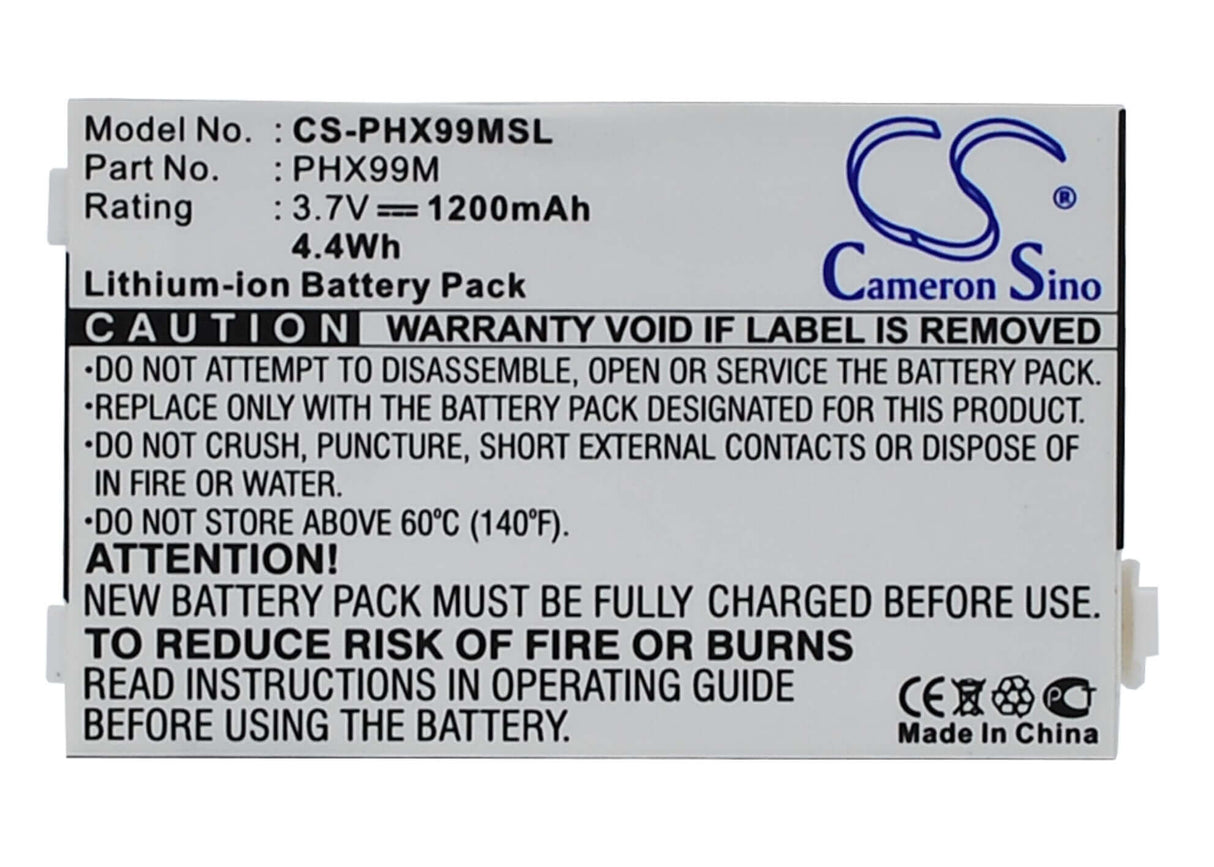 3,7V, Li-ion, 1200mAh, batterie de smartphone compatible Philips, 9@9m, Xenium 9a9m, 4,44Wh Mobile, smartphone Cameron Sino Technology Limited (Suspendu)