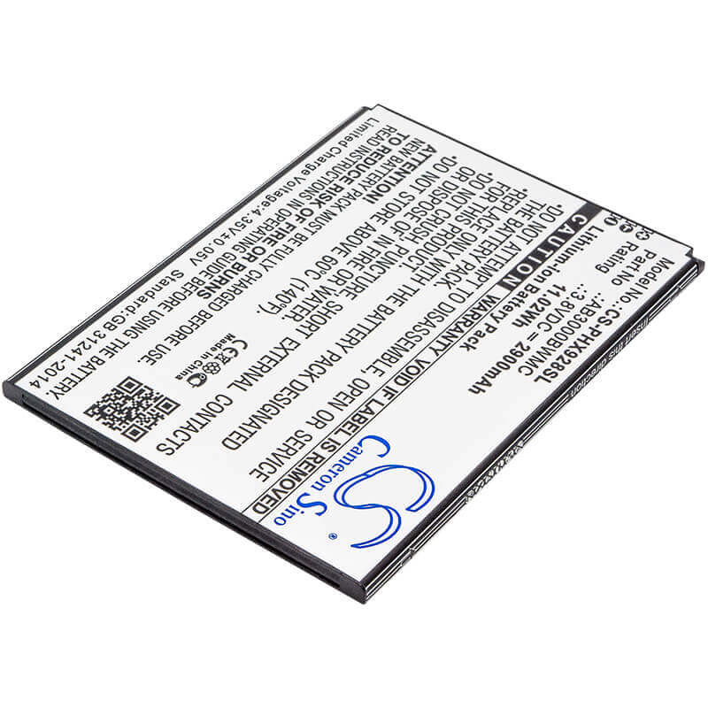 3.8V, Li-ion, 2900mAh, SmartPhone battery fits Philips, Ab3000bwmc, Xenium I928, 11.02Wh Mobile, SmartPhone Cameron Sino Technology Limited (Suspended)