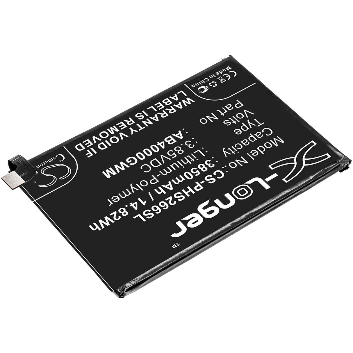 3.85V, Li-Polymer, 3850mAh, SmartPhone battery fits Philips, Ab4000gwm, Xenium S266, 14.82Wh Mobile, SmartPhone Cameron Sino Technology Limited (Smartphone)