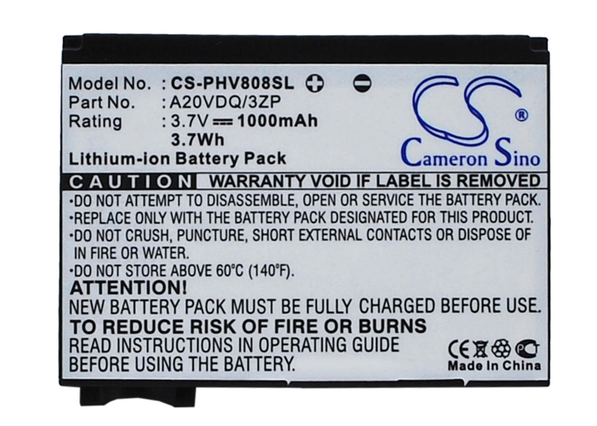 3,7V, Li-ion, 1000mAh, batterie de smartphone compatible avec Philips, A20vdq/3zp, Xenium V808, 3,7Wh Mobile, SmartPhone Cameron Sino Technology Limited (Suspendu)