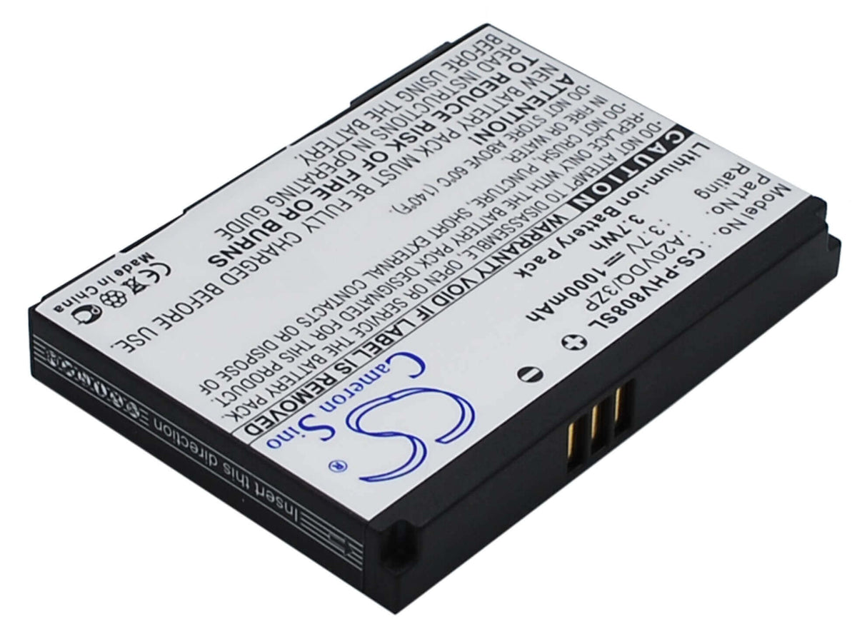 3,7V, Li-ion, 1000mAh, batterie de smartphone compatible avec Philips, A20vdq/3zp, Xenium V808, 3,7Wh Mobile, SmartPhone Cameron Sino Technology Limited (Suspendu)