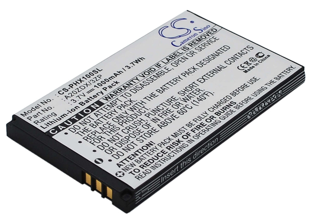 3,7V, Li-ion, 1000mAh, batterie de smartphone compatible avec Philips, A20zdx/3zp, Xenium T129, Xenium X100, 3,7Wh Mobile, SmartPhone Cameron Sino Technology Limited (Suspendu)
