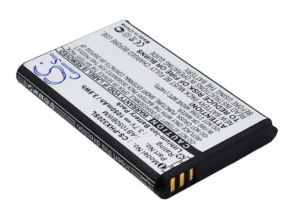 Batterie pour Philips Xenium X186, Xenium 312, Xenium 320 3.7v, 1050mah - 3.89wh Batteries pour l'électronique Cameron Sino Technology Limited (Suspendu)