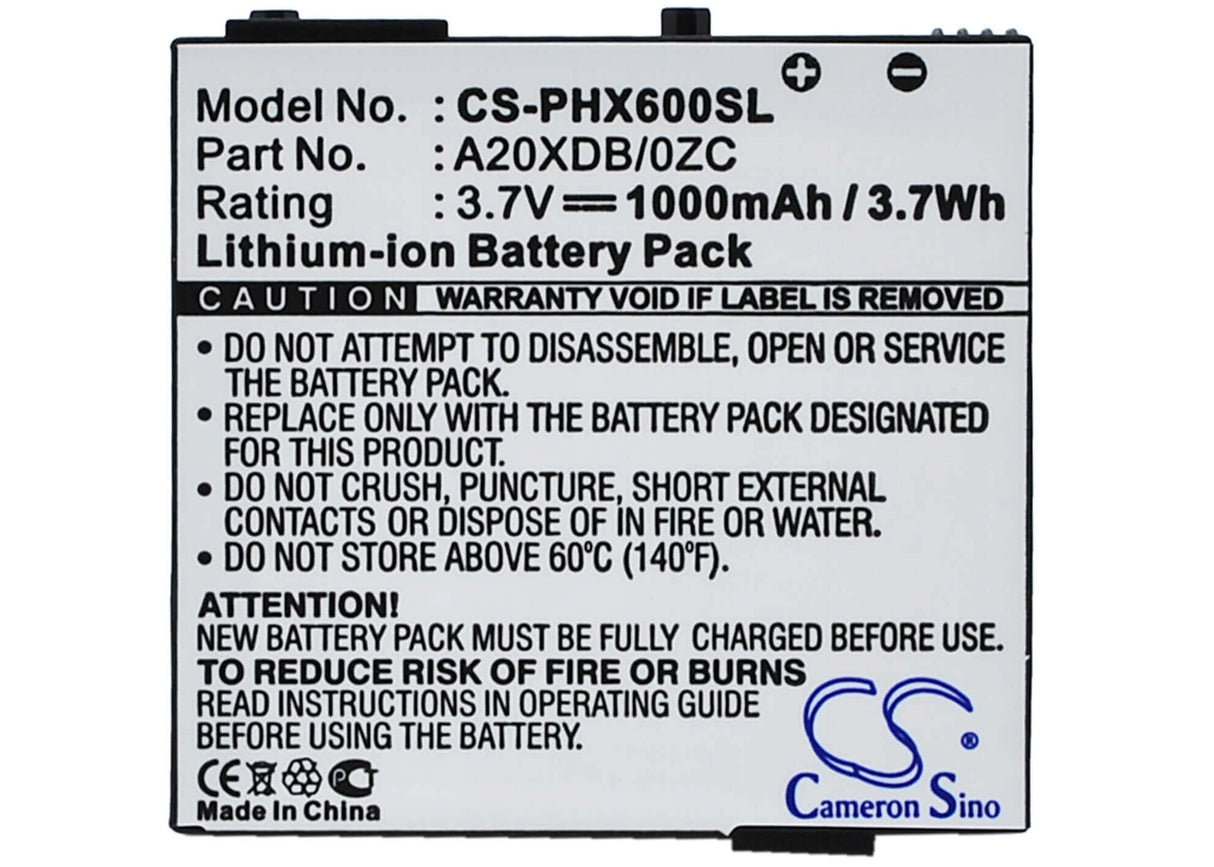 Batterie pour Philips Xenium X600 3,7v, 1000mah - 3,70wh Mobile, Smartphone Cameron Sino Technology Limited (Suspendu)