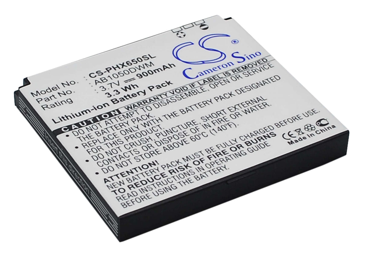 3,7V, Li-ion, 900mAh, batterie de smartphone compatible avec Philips, Ab1050dwm, Xenium X510, Xenium X605, 3,33Wh Mobile, Smartphone Cameron Sino Technology Limited (Smartphone)