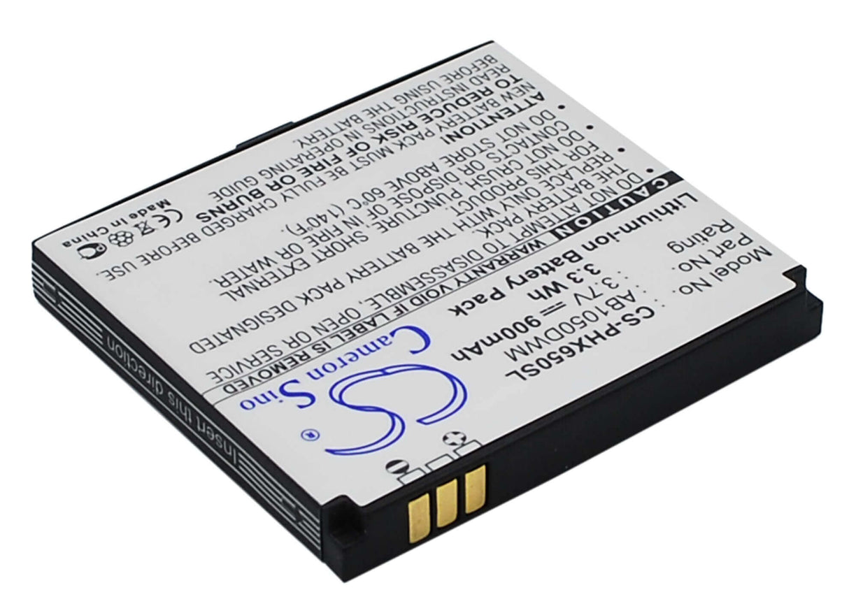3,7V, Li-ion, 900mAh, batterie de smartphone compatible avec Philips, Ab1050dwm, Xenium X510, Xenium X605, 3,33Wh Mobile, Smartphone Cameron Sino Technology Limited (Smartphone)