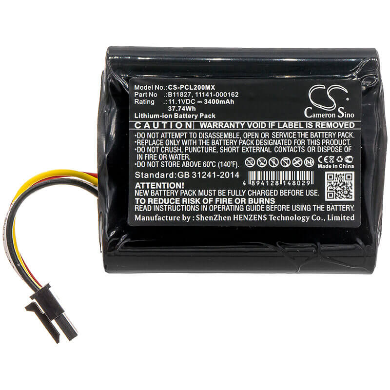 11.1V, Li-ion, 3400mAh, Medical battery fits Physio-control, 11141-000162, 1150-000018, Lifepak 20 Code, 37.74Wh Medical Cameron Sino Technology Limited (Medical)