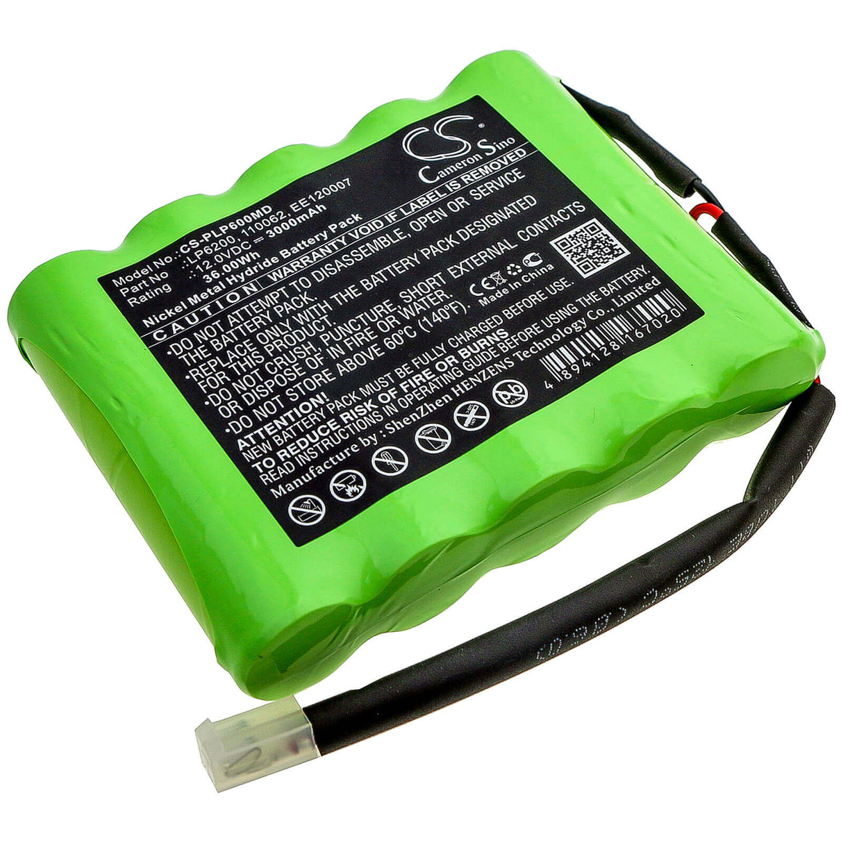 12.0V, Ni-MH, 3000mAh, Medical battery fits Physio-control, 110062, 7 Defibrillator, Lifepak 6, 36.00Wh Medical Cameron Sino Technology Limited (Medical)