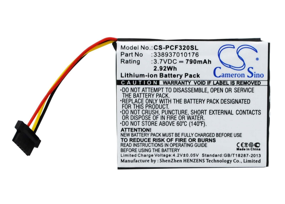 3.7V, Li-ion, 790mAh, GPS battery fits Pioneer, 338937010176, Avic-f Avic-u, Avic-f220, 2.92Wh GPS, Navigator Cameron Sino Technology Limited