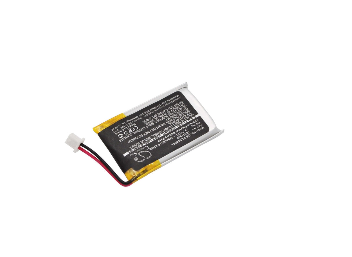 3.7V, Li-Polymer, 180mAh, Headset battery fits Plantronics, 452128, Cs60, Hl10, 0.67Wh Wireless Headset Cameron Sino Technology Limited