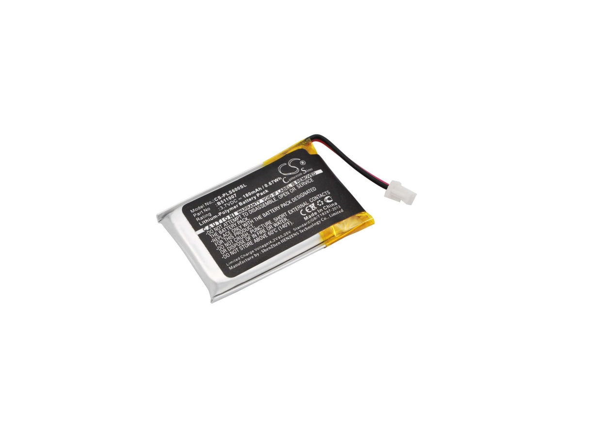 3.7V, Li-Polymer, 180mAh, Headset battery fits Plantronics, 452128, Cs60, Hl10, 0.67Wh Wireless Headset Cameron Sino Technology Limited