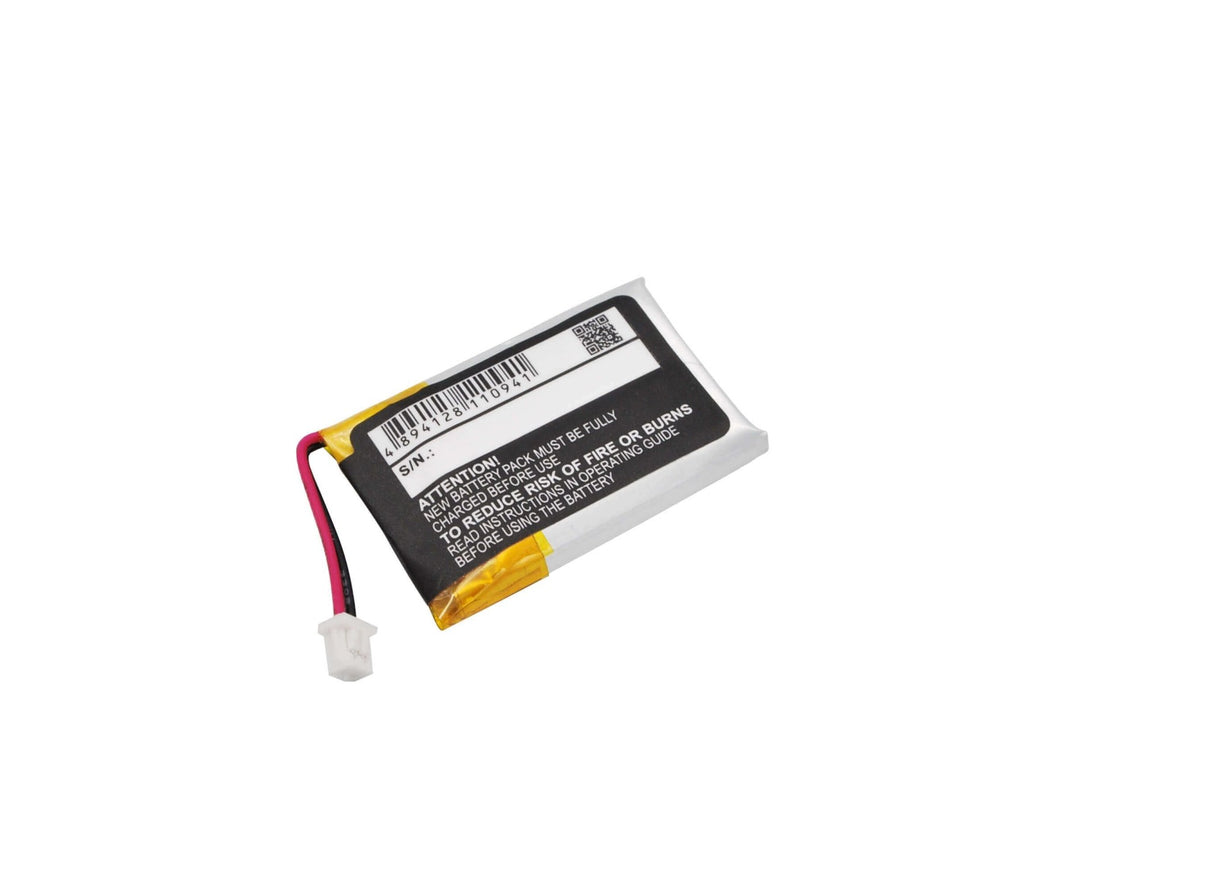 3.7V, Li-Polymer, 180mAh, Headset battery fits Plantronics, 452128, Cs60, Hl10, 0.67Wh Wireless Headset Cameron Sino Technology Limited