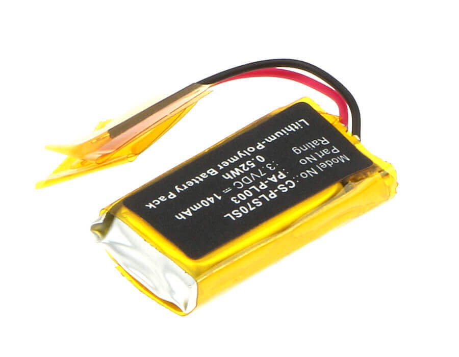 3.7V, Li-Polymer, 140mAh, Headset battery fits Plantronics, 66278-01, Avaya Awh75n, Awh75n, 0.52Wh Wireless Headset Cameron Sino Technology Limited