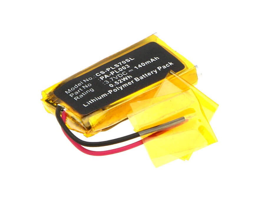 3.7V, Li-Polymer, 140mAh, Headset battery fits Plantronics, 66278-01, Avaya Awh75n, Awh75n, 0.52Wh Wireless Headset Cameron Sino Technology Limited