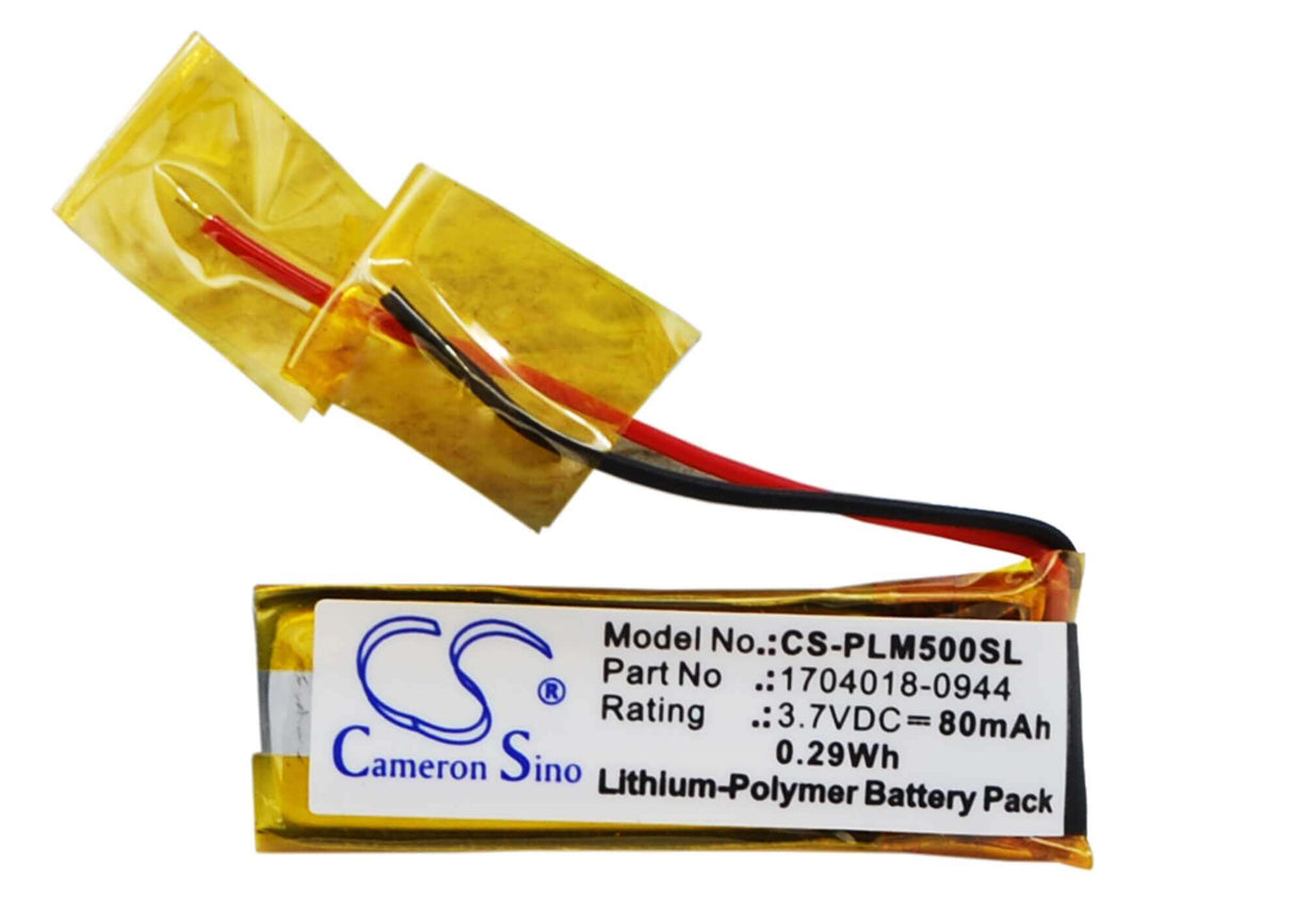 3.7V, Li-Polymer, 80mAh, Headset battery fits Plantronics, 1704018-0944, Discovery 640e, Discovery 650e, 0.3Wh Wireless Headset Cameron Sino Technology Limited