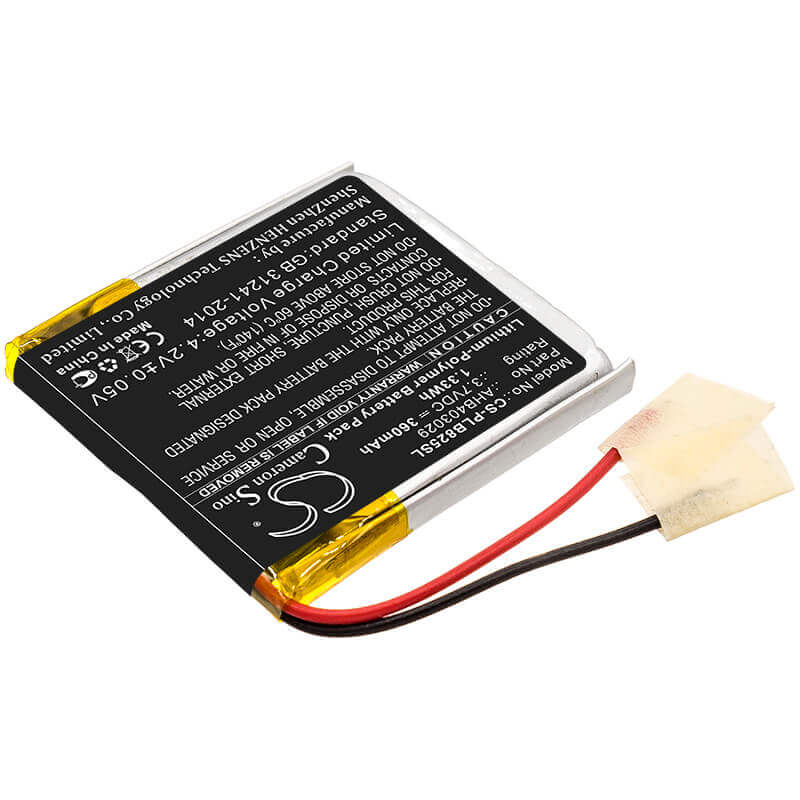 3.7V, Li-Polymer, 360mAh, Headset battery fits Plantronics, Ahb403029, B825m, Voyager Focus 2, 1.33Wh Wireless Headset Cameron Sino Technology Limited