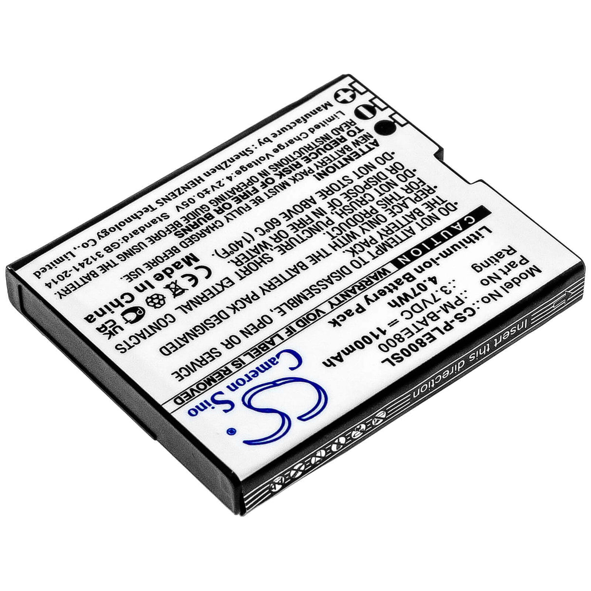 3.7V, Li-ion, 1100mAh, batterie de smartphone compatible Plum, Pm-bate800, E800, 4.07Wh Mobile, Smartphone Cameron Sino Technology Limited (Smartphone)