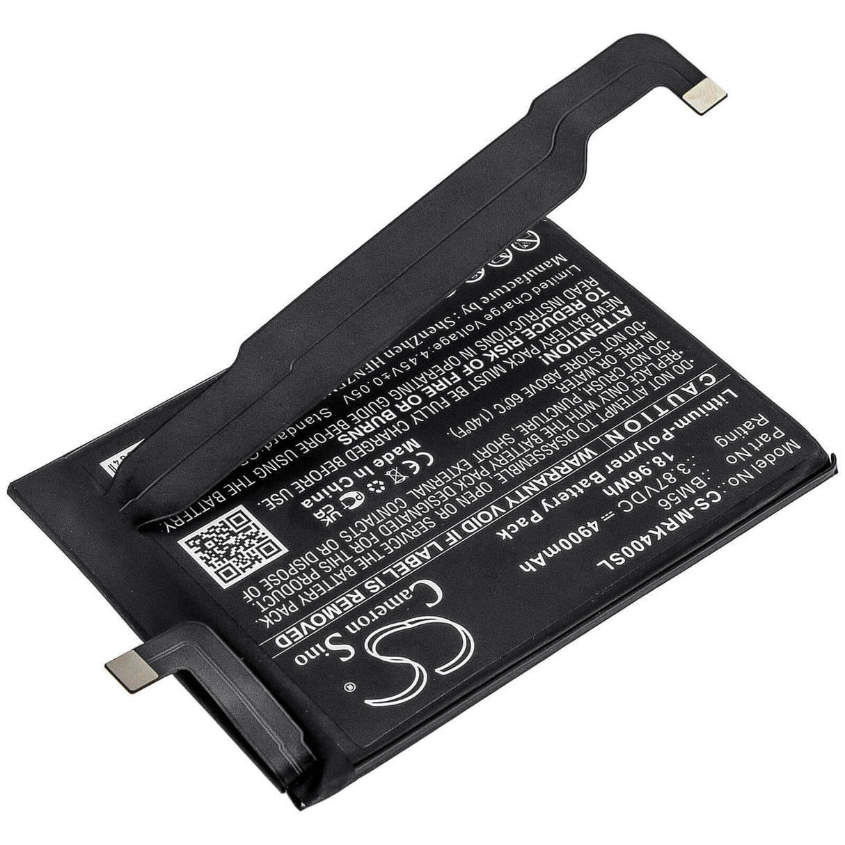 3.87V, Li-Polymer, 4900mAh, SmartPhone battery fits Poco, Redmi, Bm56, F3 Gt 5g, M2104k10i, 18.96Wh Mobile, SmartPhone Cameron Sino Technology Limited (Smartphone)