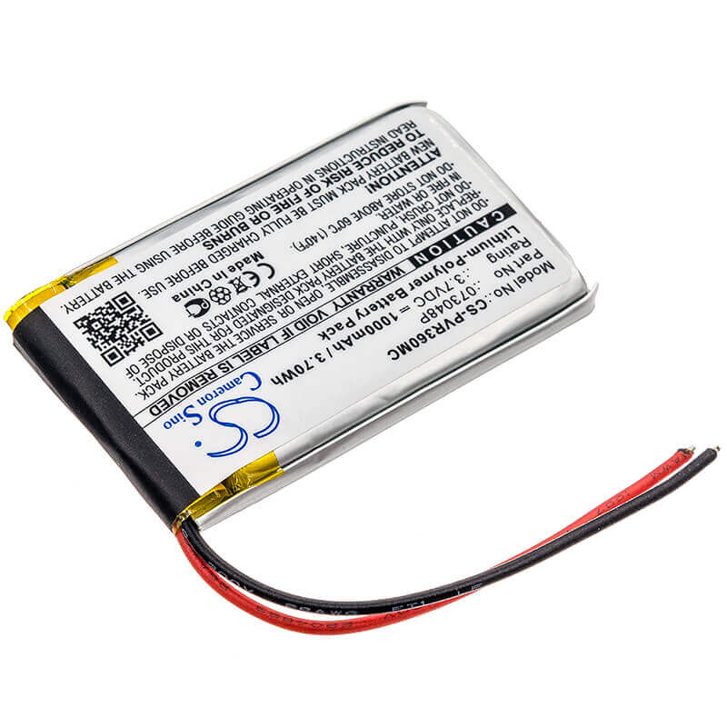 3.7V, Li-Polymer, 1000mAh, Camera battery fits Polaroid, 073048p, 360 Dual Lens Vr Camera, R360, 3.7Wh Camera Cameron Sino Technology Limited (Camera)