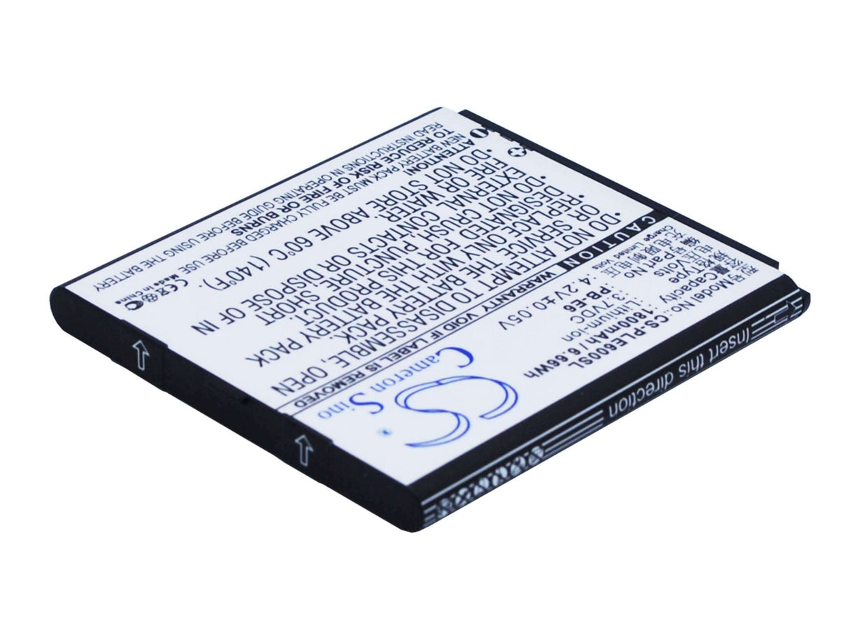 3.7V, Li-ion, 1800mAh, batterie de smartphone compatible avec Pole, Pb-e6, E6, 6.66Wh Mobile, SmartPhone Cameron Sino Technology Limited (Suspendu)