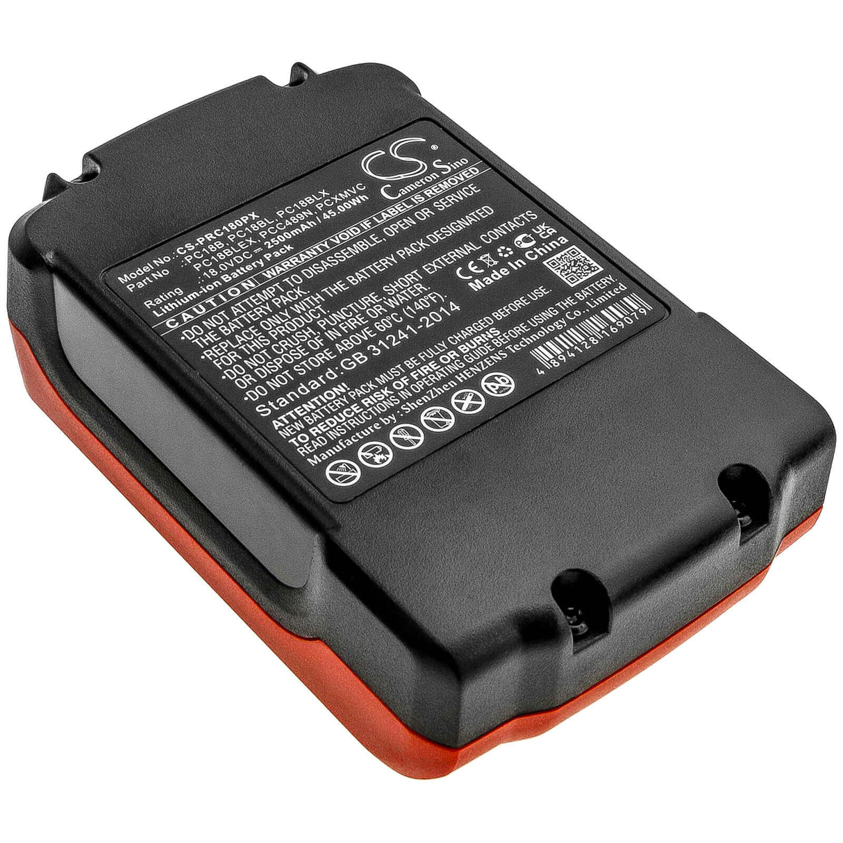 18.0V, Li-ion, 2500mAh, Power Tools battery fits Porter Cable, Pc18b, Pc1800d, Pc1800l, 45Wh Power Tools Cameron Sino Technology Limited (Power Tools)