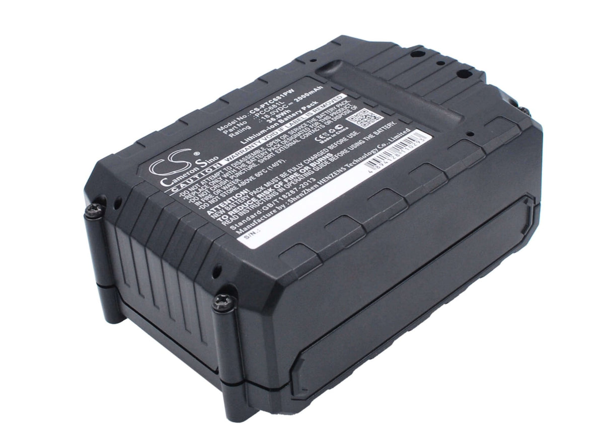 18.0V, Li-ion, 2000mAh, Power Tools battery fits Stanley, Black & Decker, Porter Cable, (V1), Fmc687l, Asd18 Typ 1, Asd18 Typ 2, 36Wh Power Tools Cameron Sino Technology Limited (Power Tools)