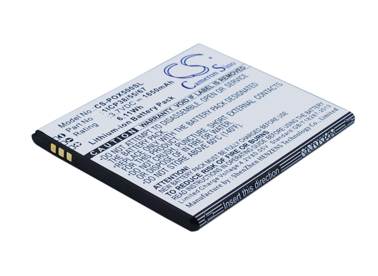 3.7V, Li-ion, 1650mAh, SmartPhone battery fits Posh, Navon, 1icp38/55/67, Mizu D500, Mizu D501, 6.11Wh Mobile, SmartPhone Cameron Sino Technology Limited (Smartphone)