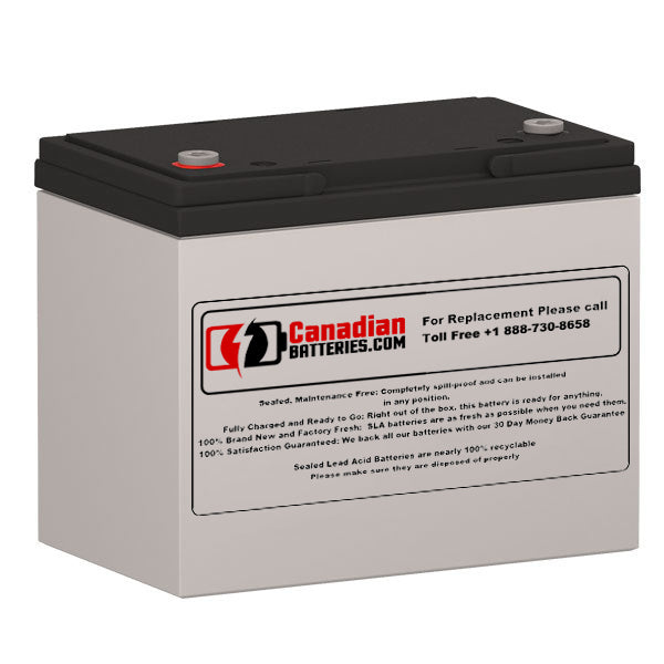 Batterie pour Powerware 153302035-001 UPS, 1 x 12v, 75ah - 900wh Batteries UPS Gamme CB